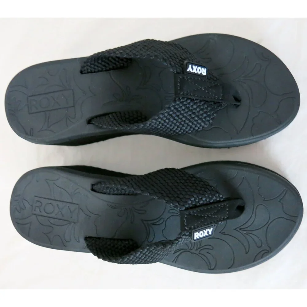 NWT in Box ROXY Kal Black Platform Flip Flop - 7 - Picture 2 of 13